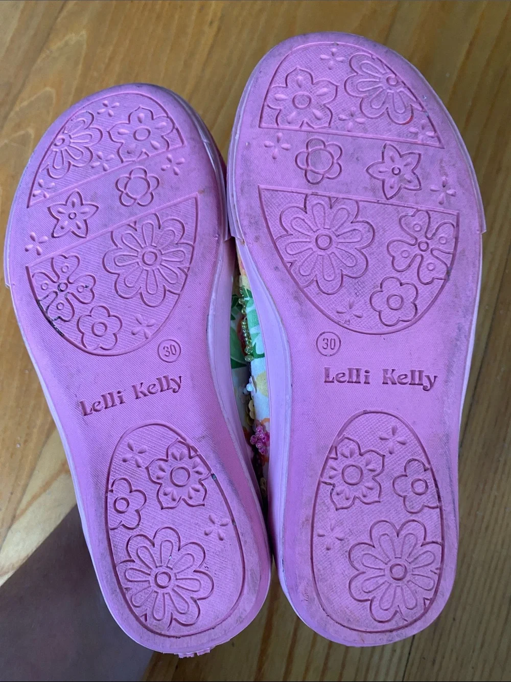 Lelli Kelly Pink Floral Sequin Mary Janes